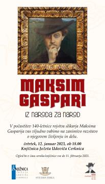 Vabilo na razstavo Maksim Gaspari